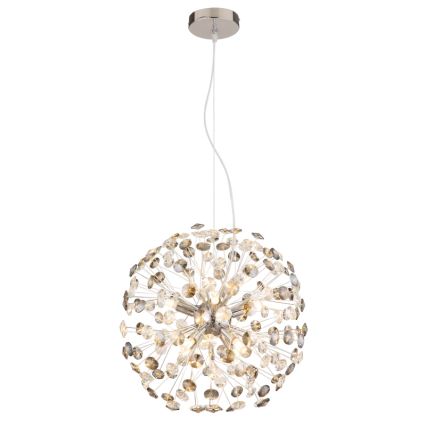 Globo - Lámpara colgante LED con cable 8xG9/3,5W/230V cromado brillante