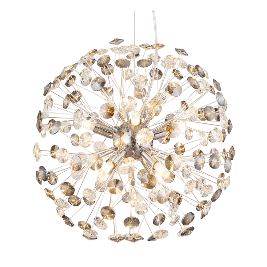 Globo - Lámpara colgante LED con cable 8xG9/3,5W/230V cromado brillante
