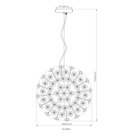 Globo - Lámpara colgante LED con cable 8xG9/3,5W/230V cromado brillante