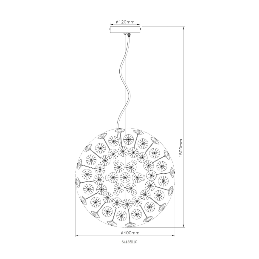 Globo - Lámpara colgante LED suspendida por cable 8xG9/3,5W/230V Ø 40 cm cromo brillante