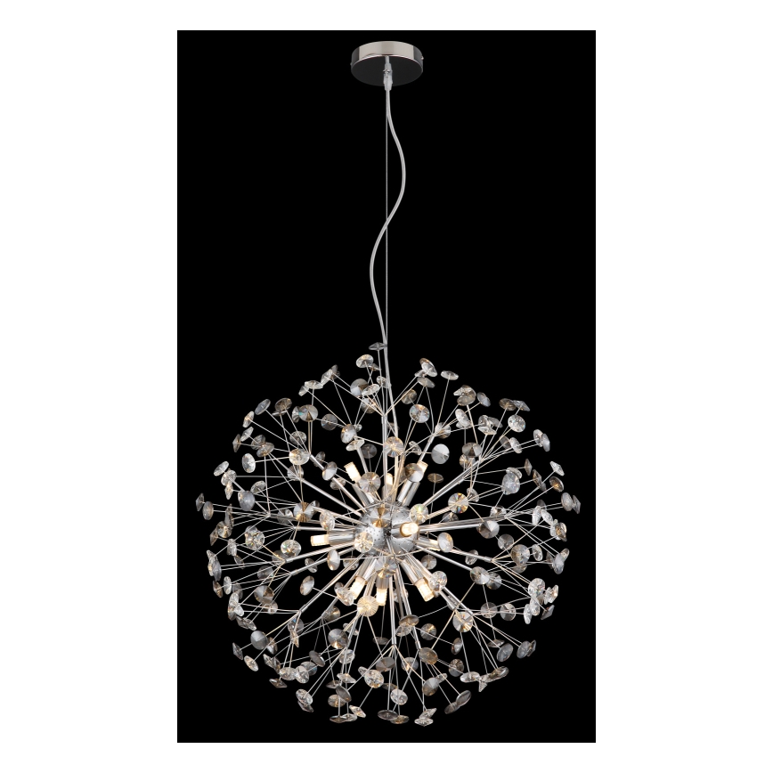 Globo - Lámpara colgante LED con cable 9xG9/3,5W/230V, diámetro 60 cm, cromo brillante