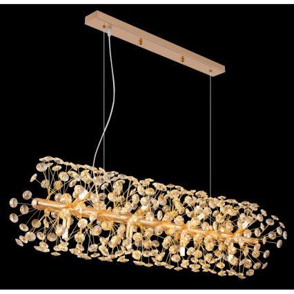 Globo - Lámpara colgante LED con cable 12xG9/3,5W/230V dorada