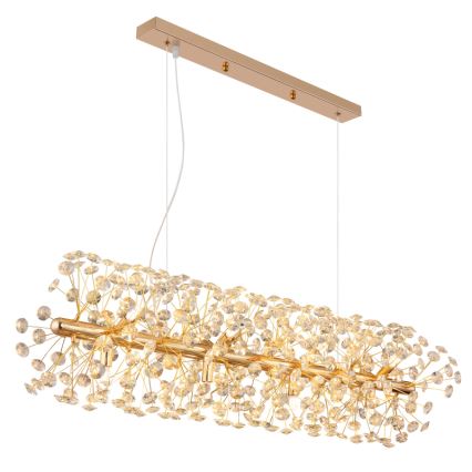 Globo - Lámpara colgante LED con cable 12xG9/3,5W/230V dorada
