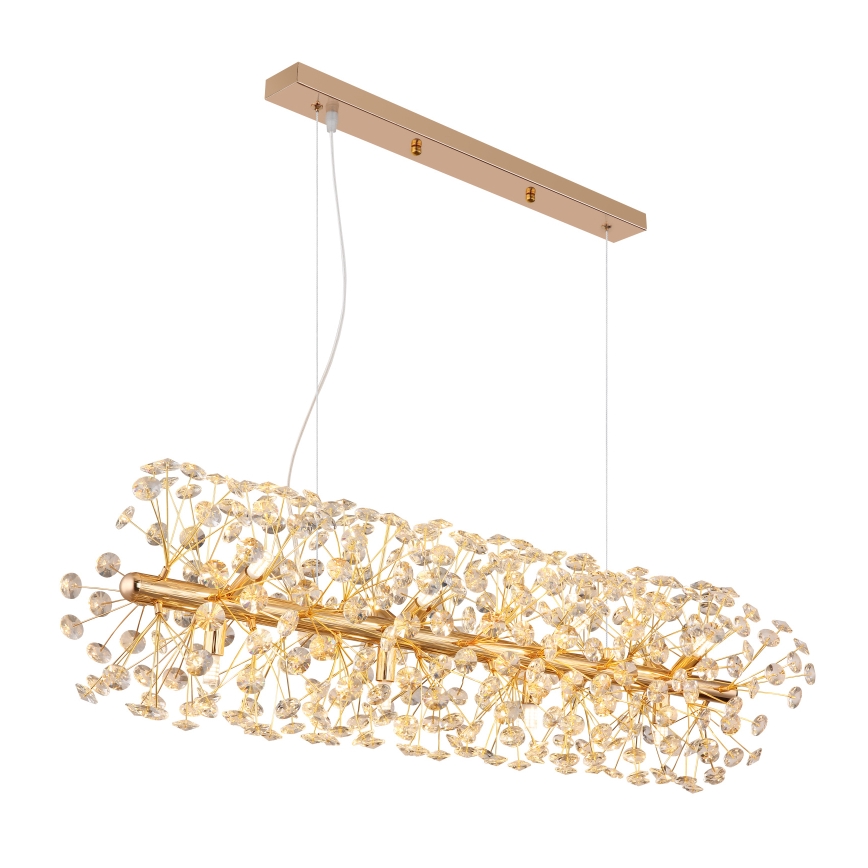 Globo - Lámpara colgante LED con cable 12xG9/3,5W/230V dorada