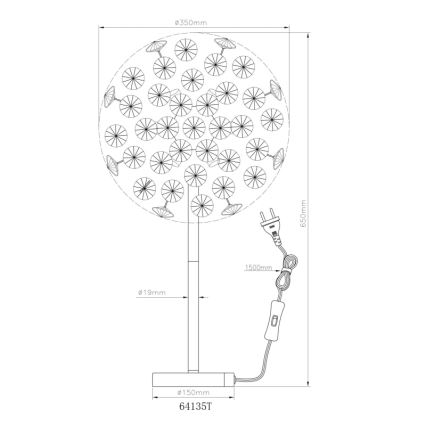 Globo - Lámpara de mesa LED 8xG9/3,5W/230V dorado