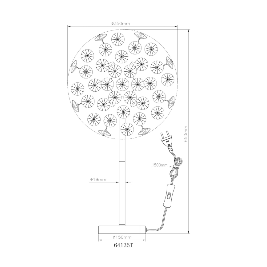 Globo - Lámpara de mesa LED 8xG9/3,5W/230V dorado