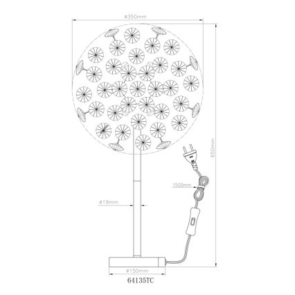 Globo - Lámpara de mesa LED 8xG9/3,5W/230V cromo brillante