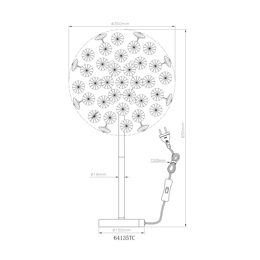 Globo - Lámpara de mesa LED 8xG9/3,5W/230V cromo brillante