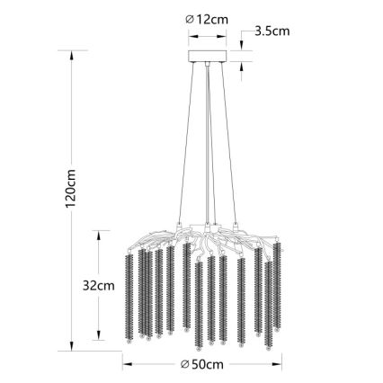 Globo - Lámpara colgante LED con cable 6xG9/8W/230V
