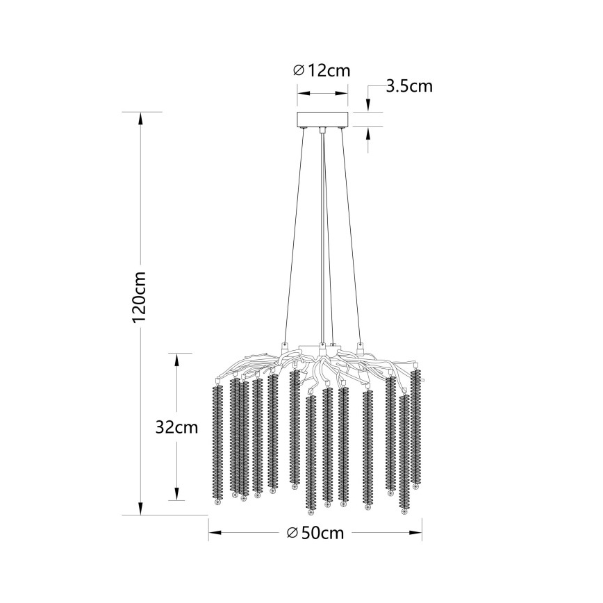 Globo - Lámpara colgante LED con cable 6xG9/8W/230V