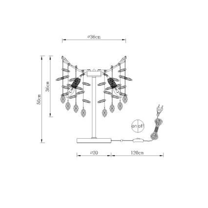 Globo - Lámpara de mesa 3xE14/40W/230V dorada