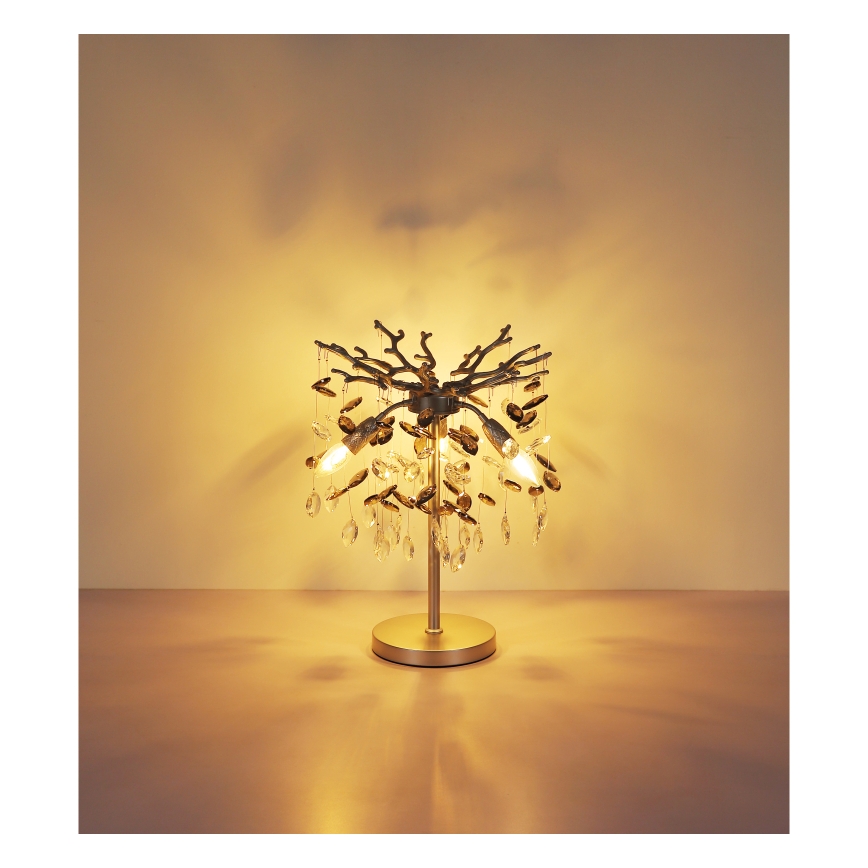 Globo - Lámpara de mesa 3xE14/40W/230V plateada
