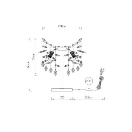 Globo - Lámpara de mesa 3xE14/40W/230V plateada