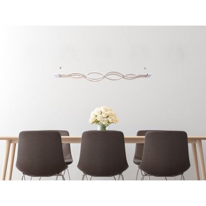 Globo - Lámpara colgante LED regulable suspendida por cable LED/30W/230V + mando a distancia