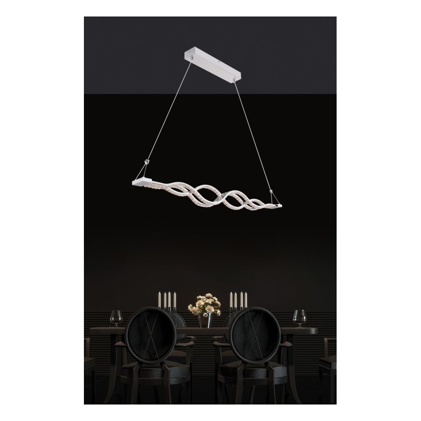 Globo - Lámpara colgante LED regulable suspendida por cable LED/30W/230V + mando a distancia