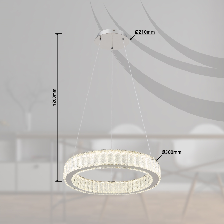 Globo - Lámpara de araña LED regulable LED/50W/230V 2700-6000K diá. 50 cm + control remoto