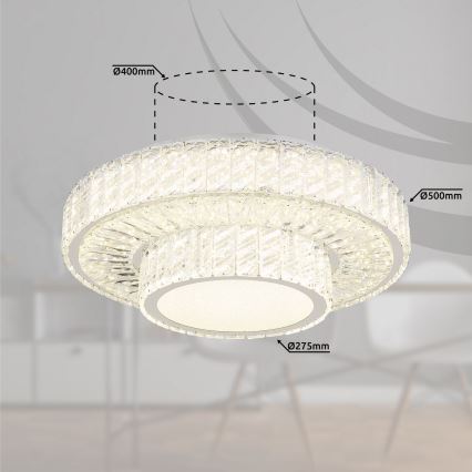 Globo - Lámpara de techo LED regulable LED/50W/230V 2700-6000K Ø 50 cm + mando a distancia