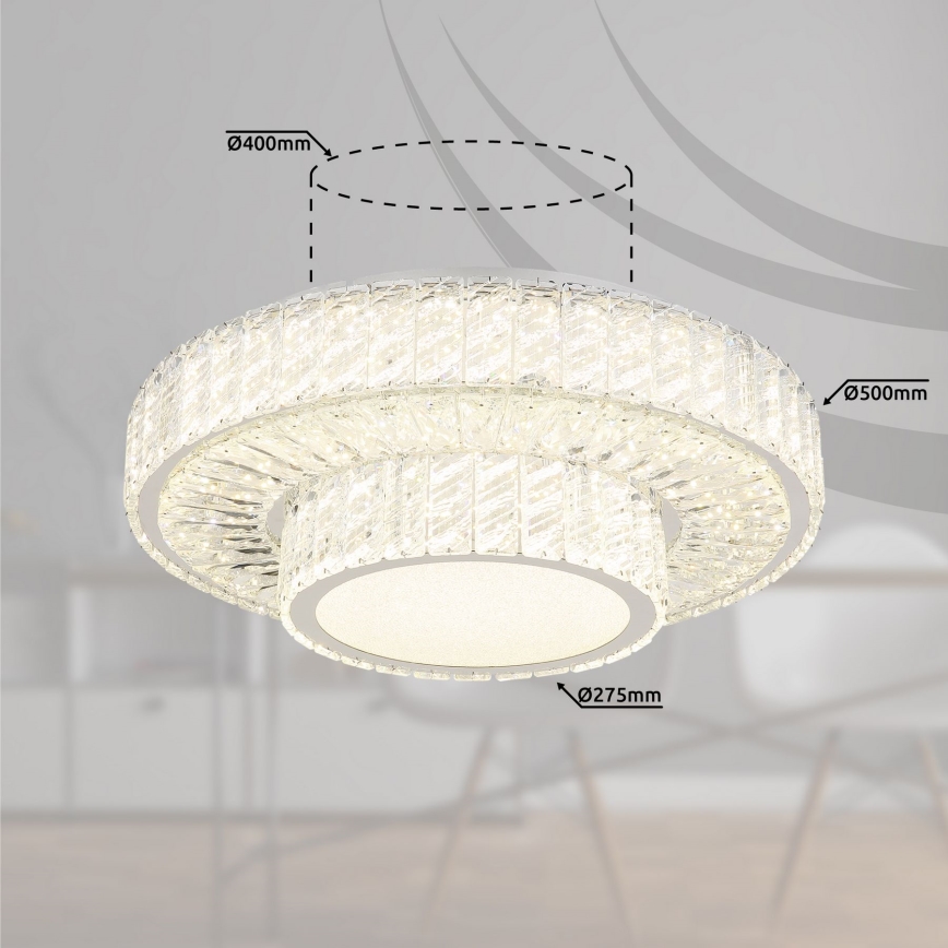 Globo - Lámpara de techo LED regulable LED/50W/230V 2700-6000K Ø 50 cm + mando a distancia