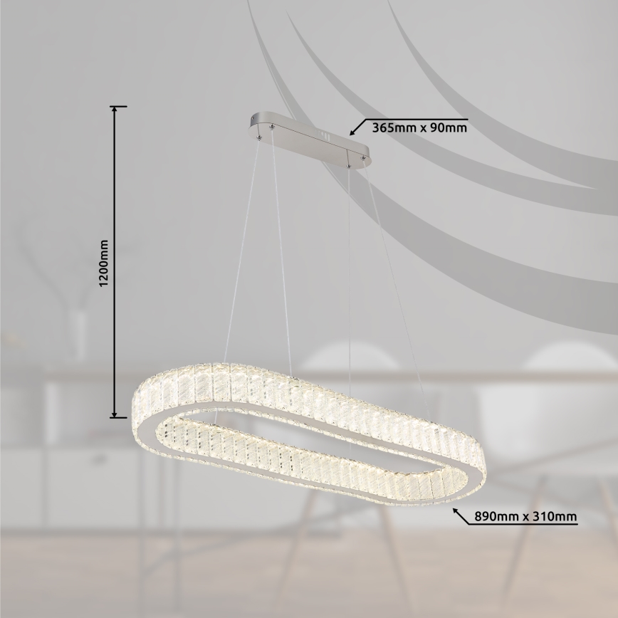 Globo - Lámpara de araña LED regulable LED/58W/230V 2700-6000K + control remoto