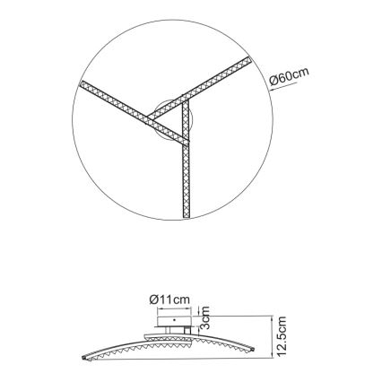 Globo - Lámpara de suspensión LED para baño 3xLED/6W/230V IP44