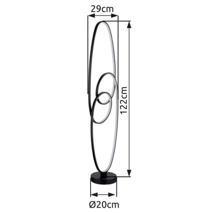 Globo - Lámpara LED de pie LED/39W/230V 2700/4000/6500K