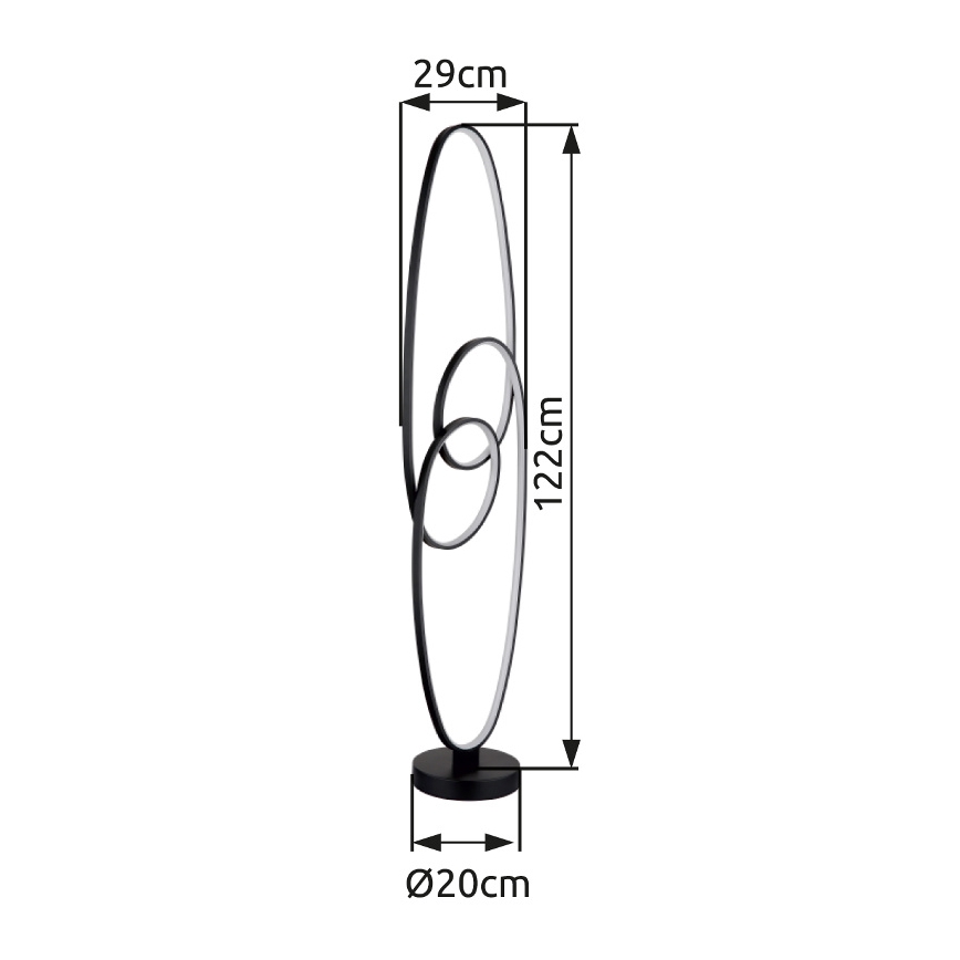 Globo - Lámpara LED de pie LED/39W/230V 2700/4000/6500K