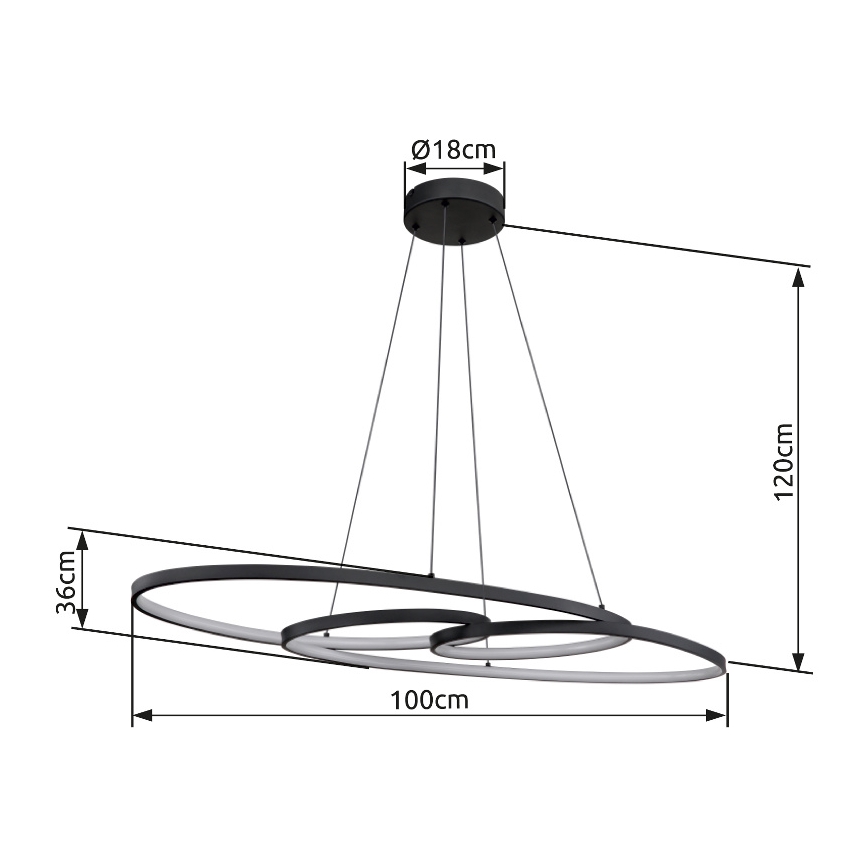 Globo - Lámpara LED colgante LED/39W/230V 2700/4000/6500K