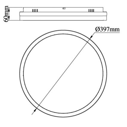 Globo - Lámpara de techo LED LED/40W/230V 3000/4000/6000K Ø 39,7 cm