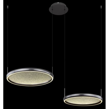Globo - Lámpara de araña LED regulable LED/50W/230V 2700-6000K negro + control remoto