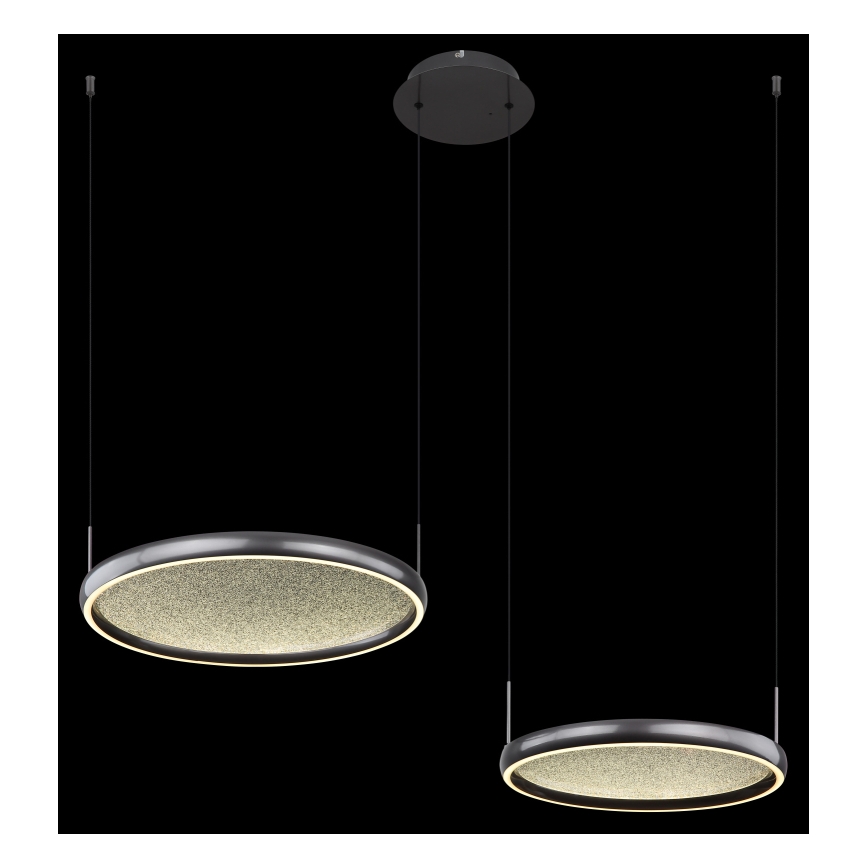 Globo - Lámpara de araña LED regulable LED/50W/230V 2700-6000K negro + control remoto