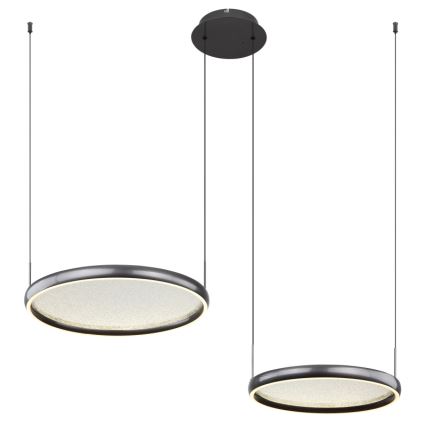 Globo - Lámpara de araña LED regulable LED/50W/230V 2700-6000K negro + control remoto