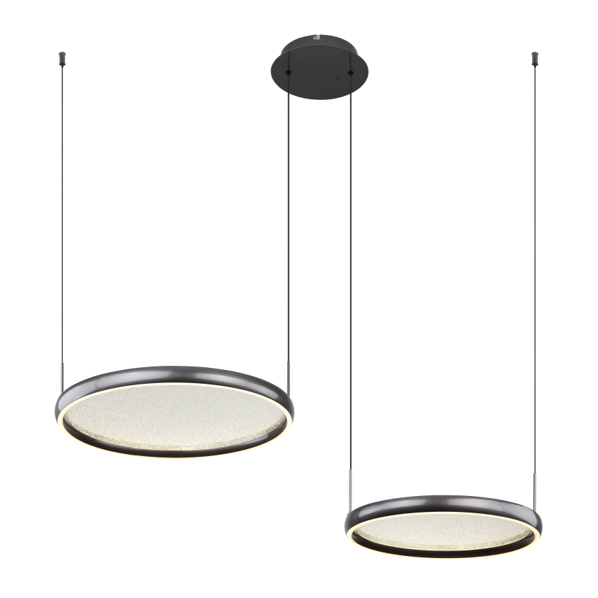 Globo - Lámpara de araña LED regulable LED/50W/230V 2700-6000K negro + control remoto