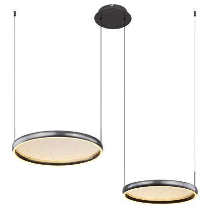Globo - Lámpara de araña LED regulable LED/50W/230V 2700-6000K negro + control remoto