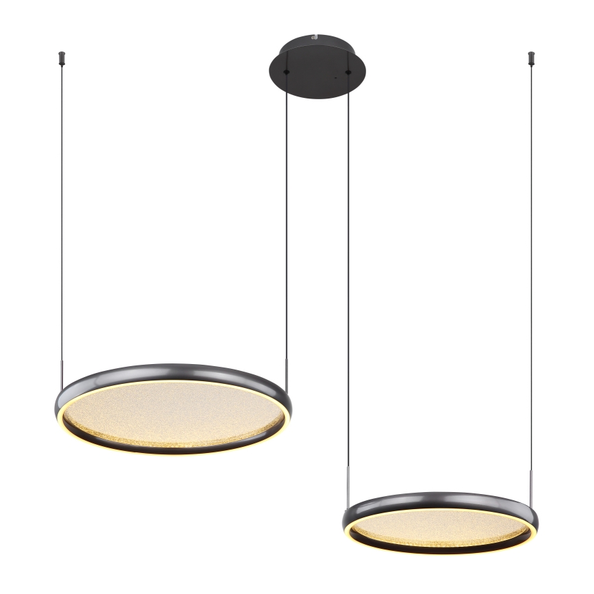 Globo - Lámpara de araña LED regulable LED/50W/230V 2700-6000K negro + control remoto