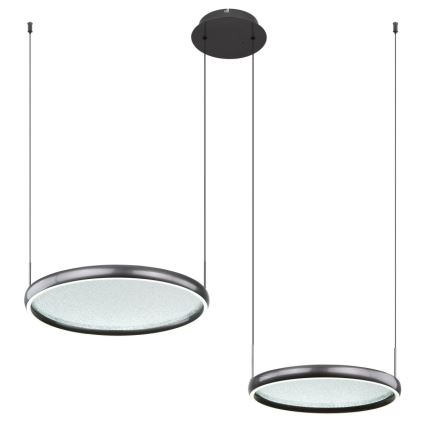 Globo - Lámpara de araña LED regulable LED/50W/230V 2700-6000K negro + control remoto