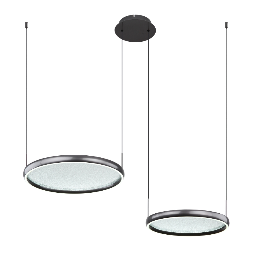 Globo - Lámpara de araña LED regulable LED/50W/230V 2700-6000K negro + control remoto