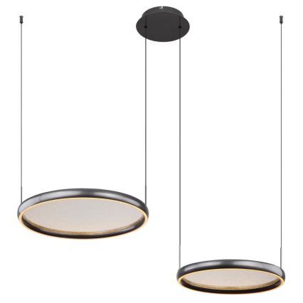 Globo - Lámpara de araña LED regulable LED/50W/230V 2700-6000K negro + control remoto