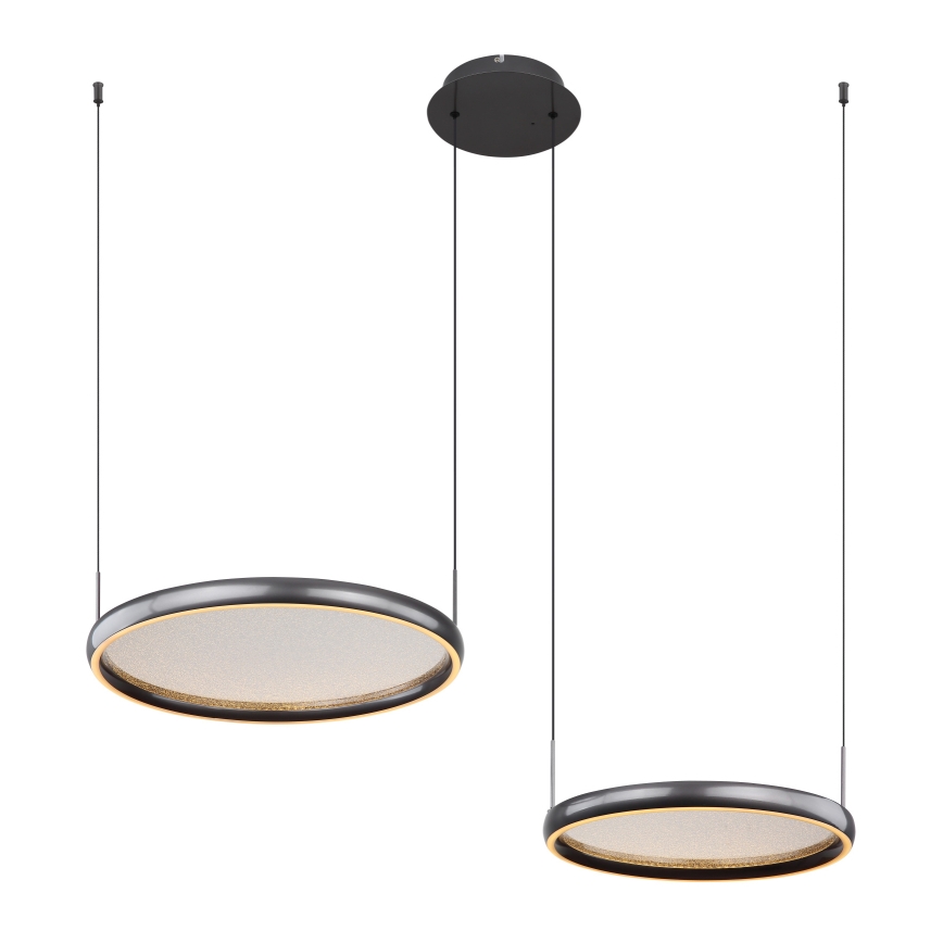 Globo - Lámpara de araña LED regulable LED/50W/230V 2700-6000K negro + control remoto