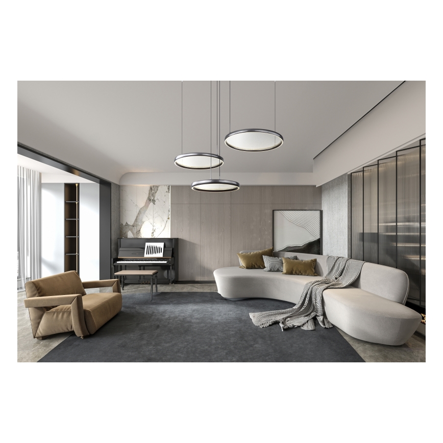 Globo - Lámpara de araña LED regulable LED/55W/230V 2700-6000K negro + control remoto
