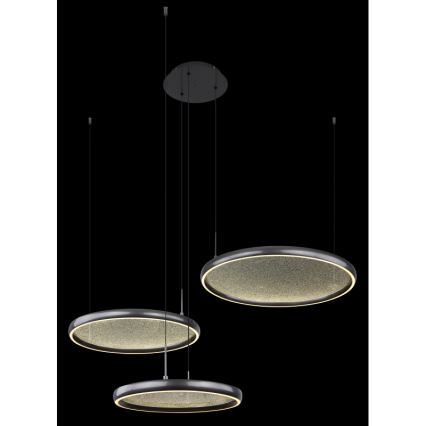 Globo - Lámpara de araña LED regulable LED/55W/230V 2700-6000K negro + control remoto