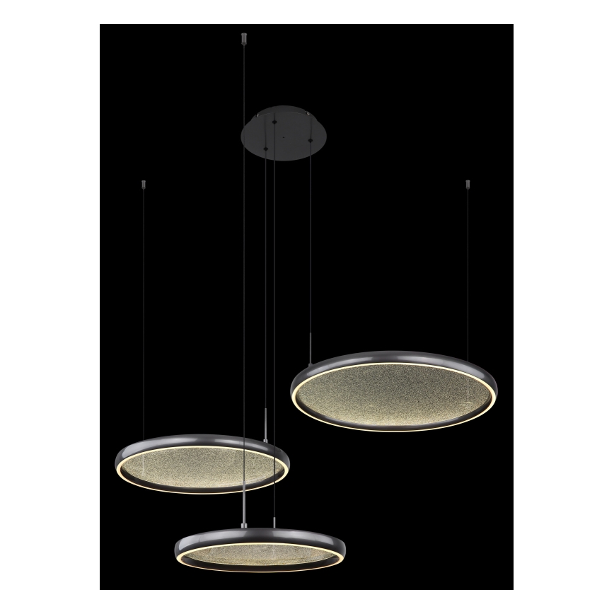 Globo - Lámpara de araña LED regulable LED/55W/230V 2700-6000K negro + control remoto