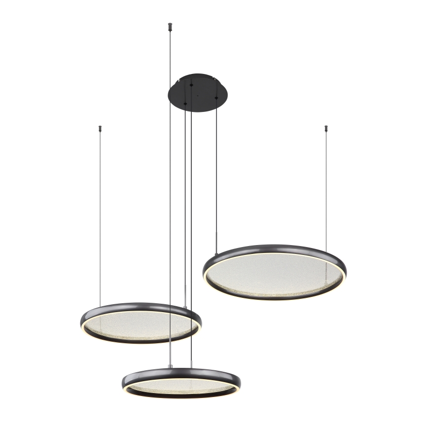Globo - Lámpara de araña LED regulable LED/55W/230V 2700-6000K negro + control remoto