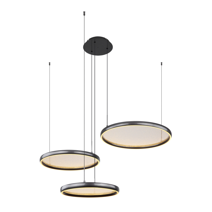 Globo - Lámpara de araña LED regulable LED/55W/230V 2700-6000K negro + control remoto