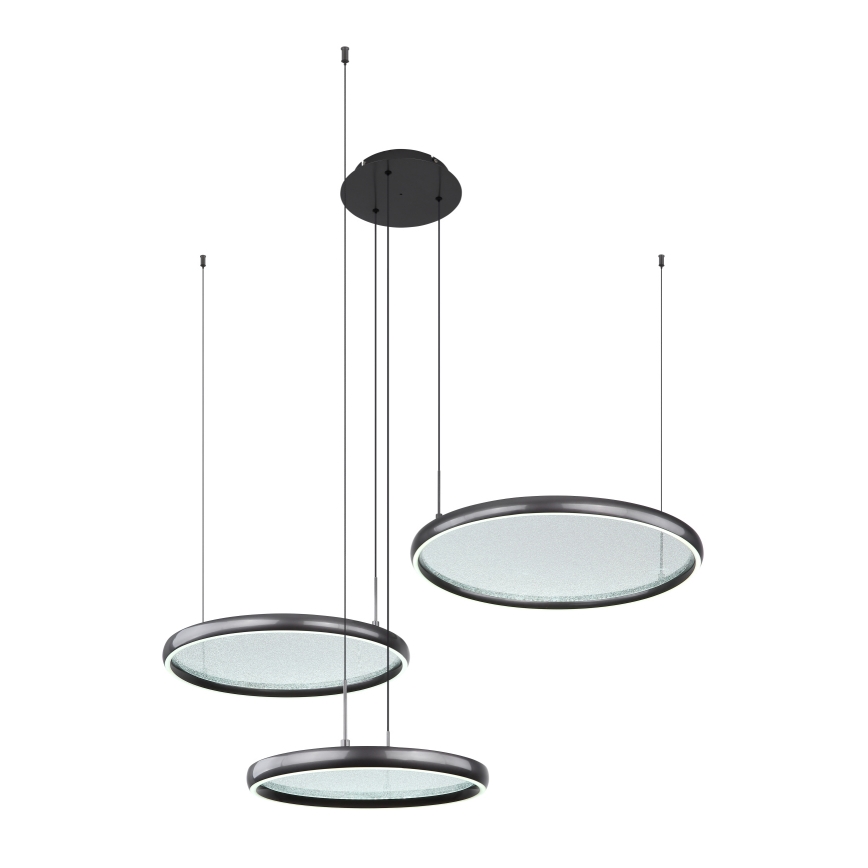 Globo - Lámpara de araña LED regulable LED/55W/230V 2700-6000K negro + control remoto