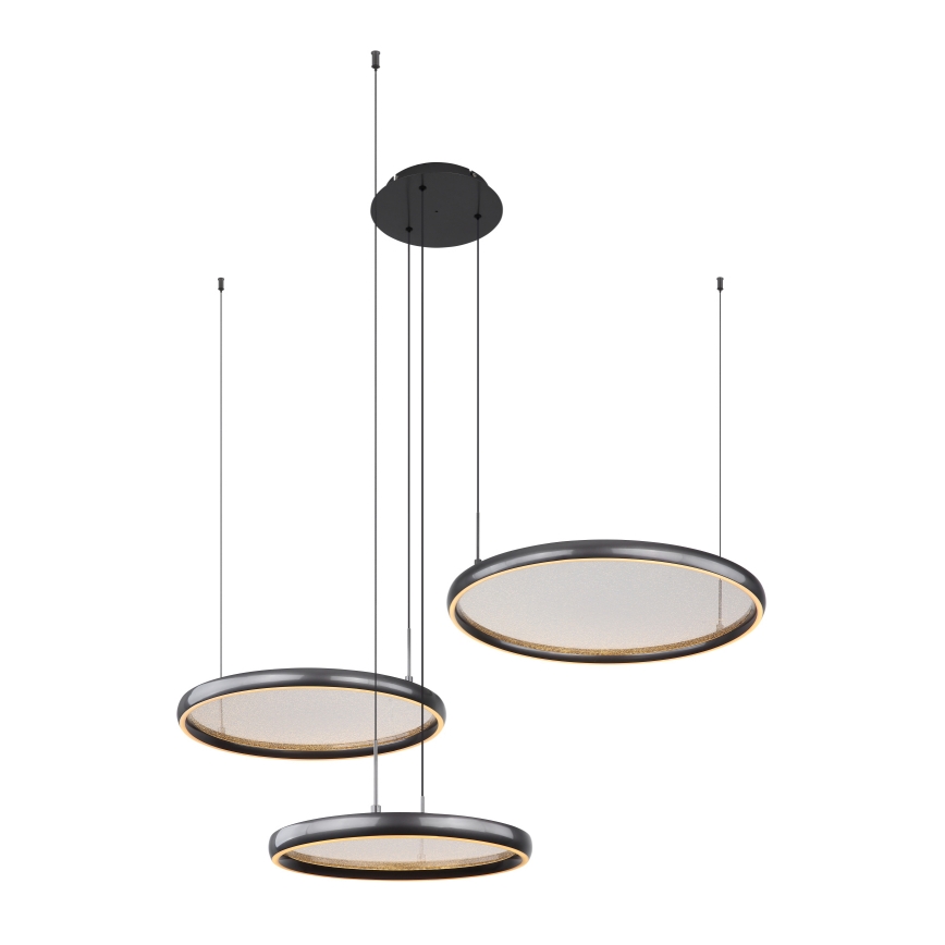 Globo - Lámpara de araña LED regulable LED/55W/230V 2700-6000K negro + control remoto