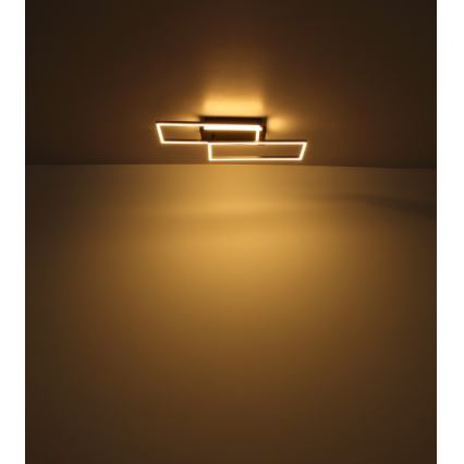 Globo - Plafón LED LED/40W/230V 62x27 cm cromo mate/negro