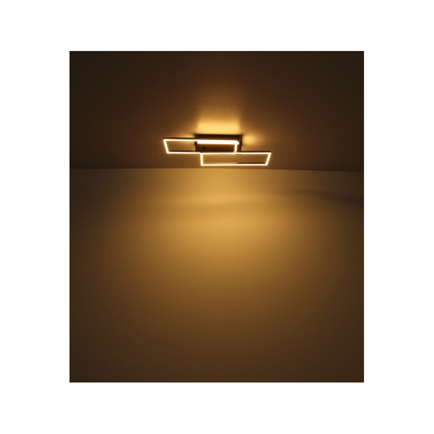 Globo - Plafón LED LED/40W/230V 62x27 cm cromo mate/negro