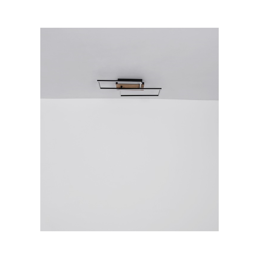 Globo - Plafón LED LED/40W/230V 62x27 cm cromo mate/negro
