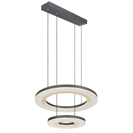 Globo - Lámpara de araña LED regulable LED/50W/230V 2700-6000K diá. 50 cm negro + control remoto