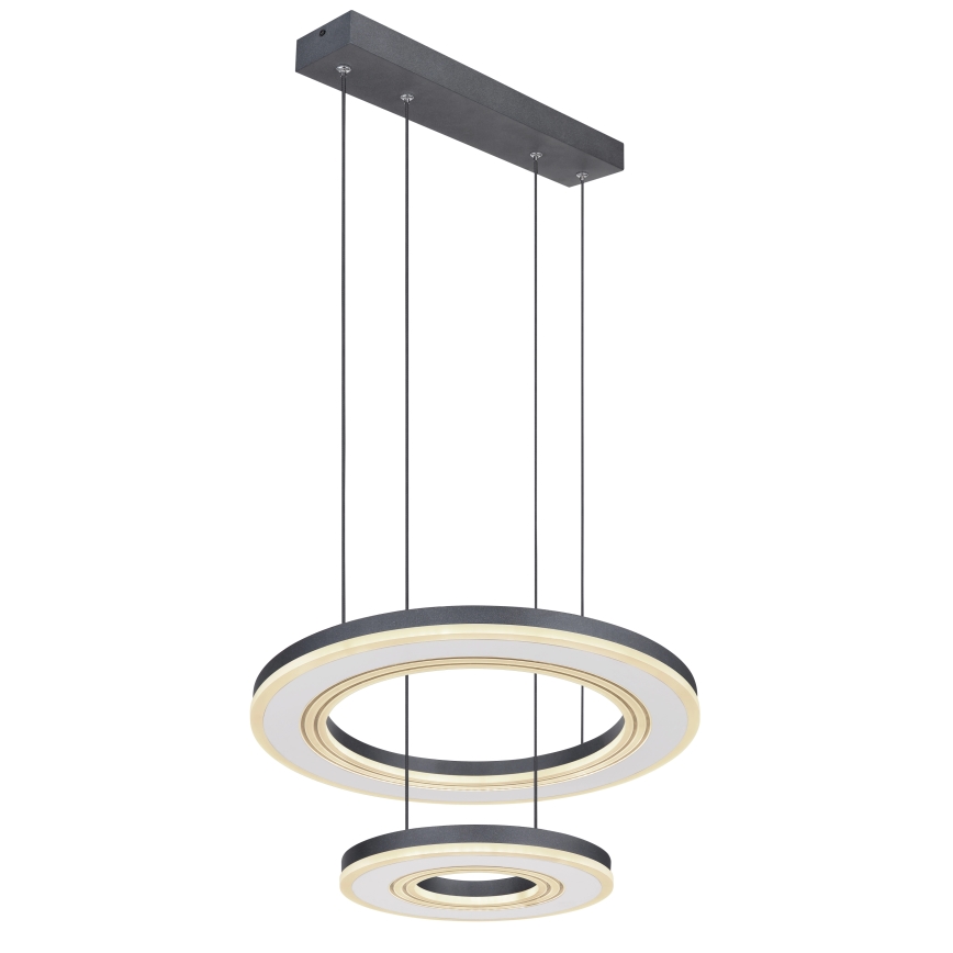 Globo - Lámpara de araña LED regulable LED/50W/230V 2700-6000K diá. 50 cm negro + control remoto